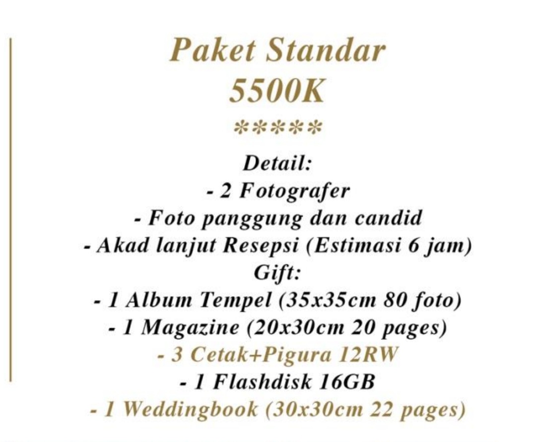 Foto vendor FOTO Momen Terbaik Paket Paket Standar 