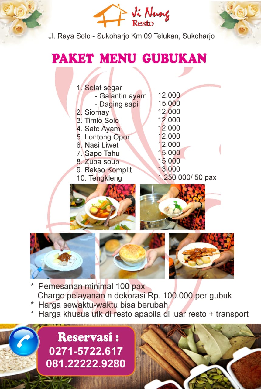 Foto vendor VENUE Ji Nung Resto Sukoharjo Paket Menu Gubukan 