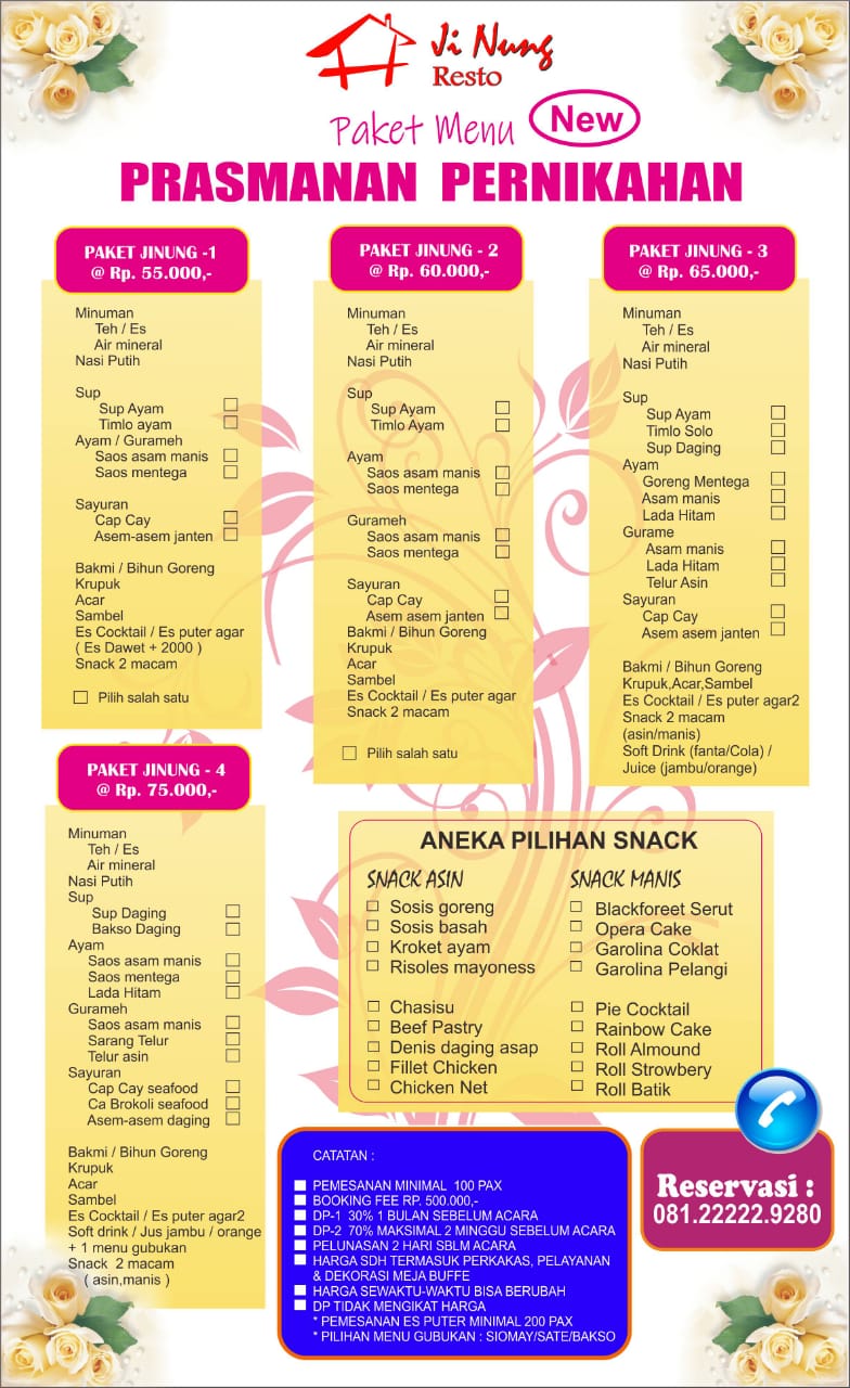 Foto vendor VENUE Ji Nung Resto Sukoharjo Paket Paket Jinung 1 
