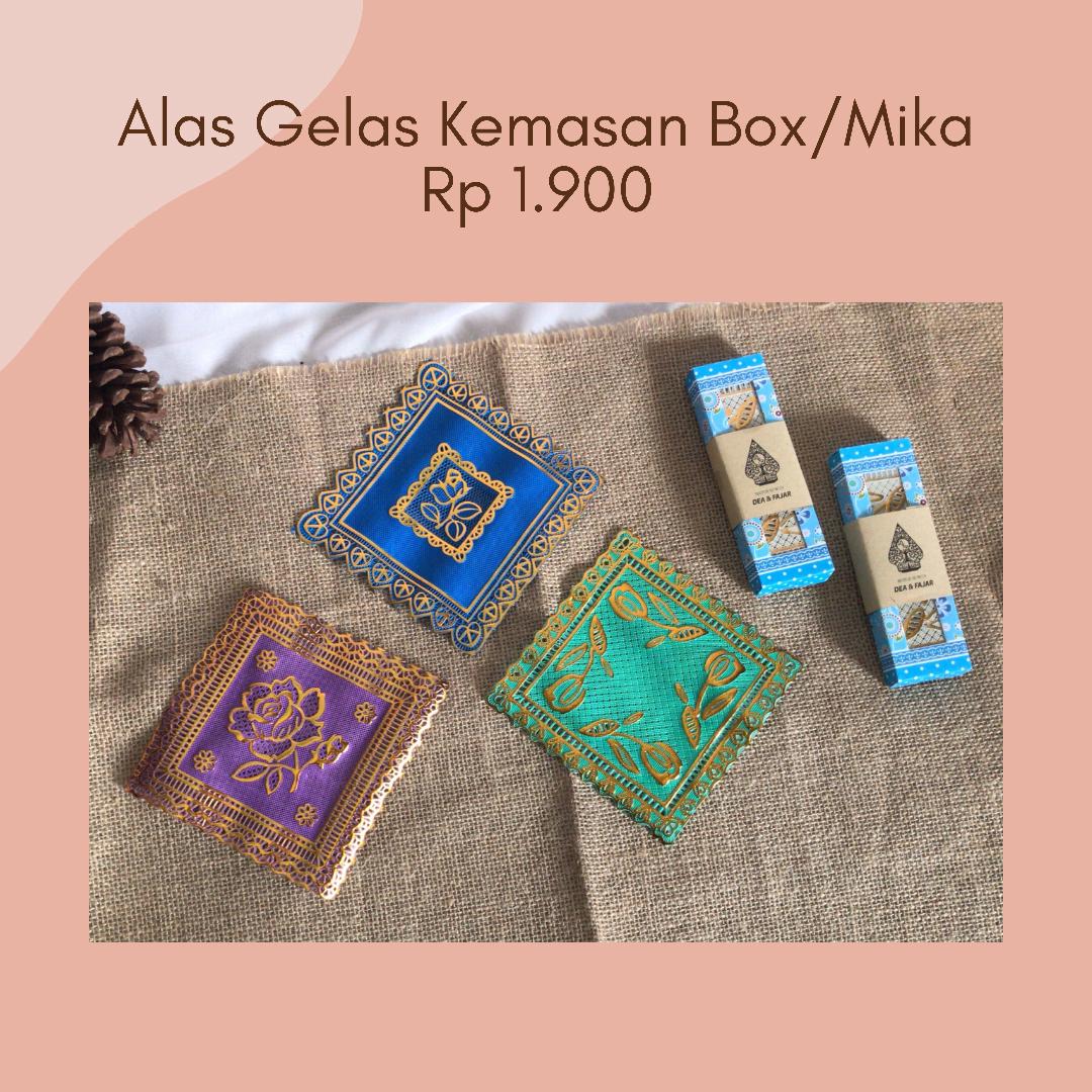 Foto vendor SOUVENIR KOSAN SOUVENIR Paket Alas Gelas Kemasan Box / Mika