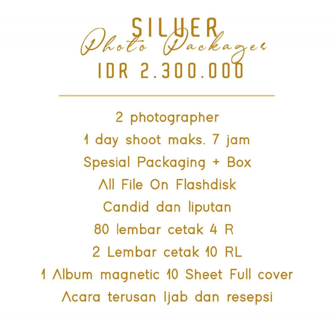 Foto vendor FOTO Paralova Photo Paket Photo Silver 