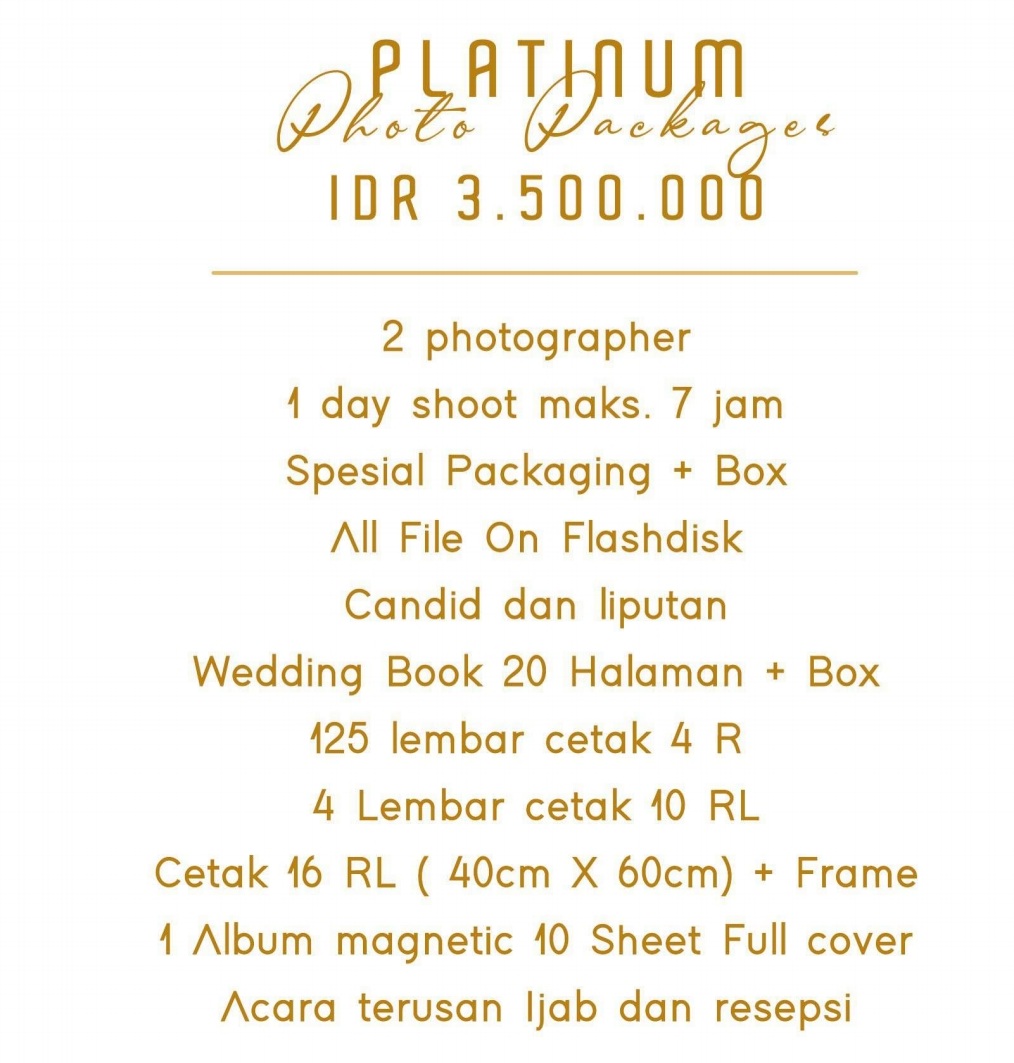 Foto vendor FOTO Paralova Photo Paket Photo Platinum 