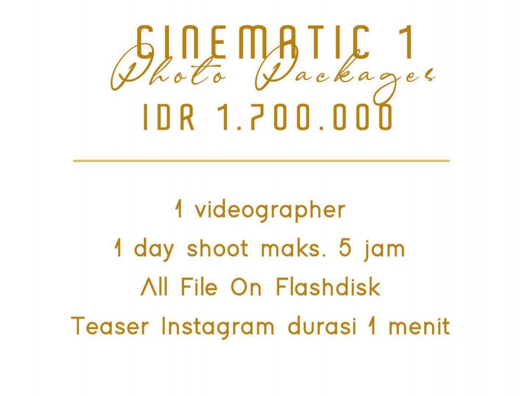 Foto vendor FOTO Paralova Photo Paket Cinematic 1 