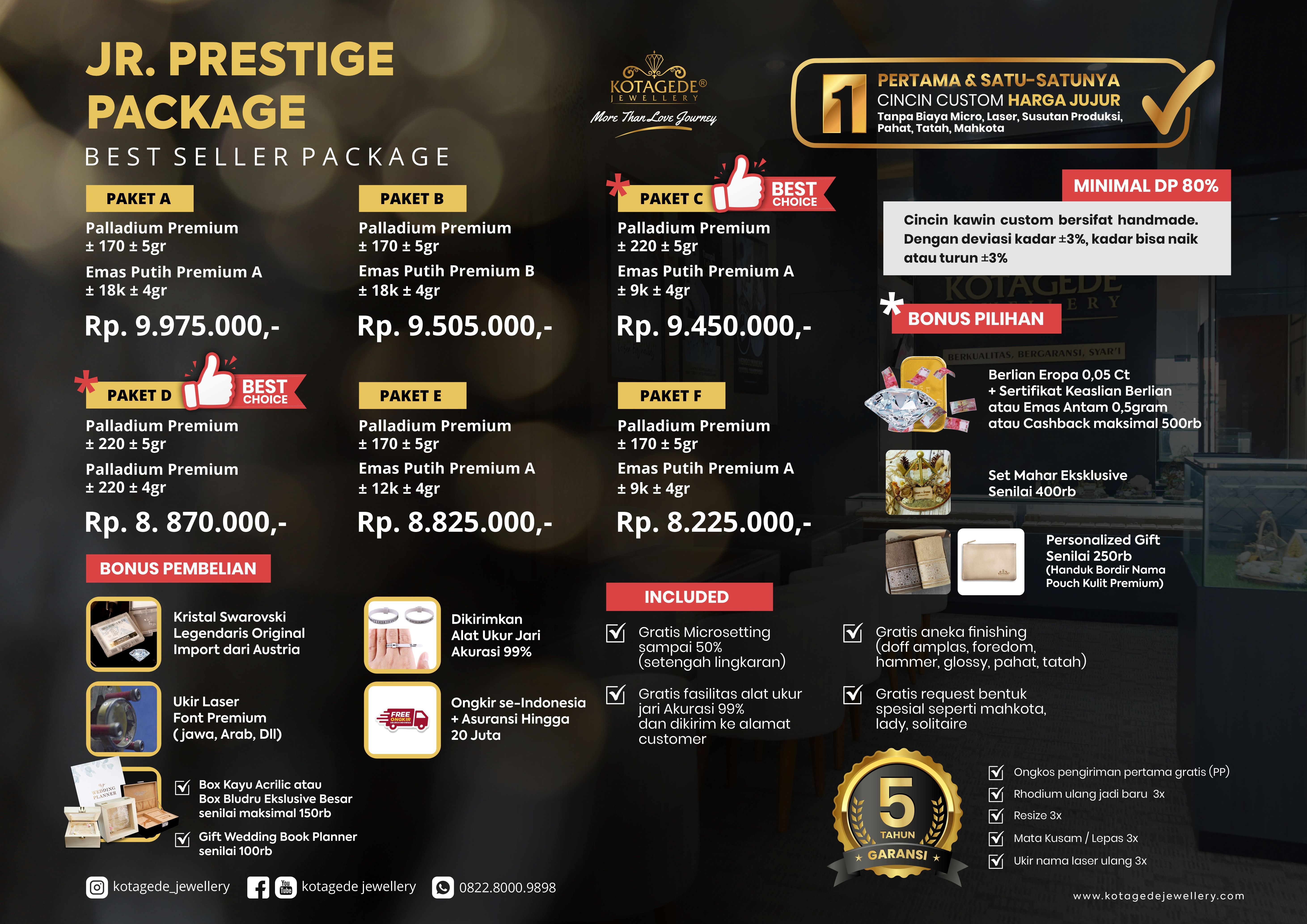 Foto vendor JEWELLERY KOTAGEDE JEWELLERY Paket Jr. Prestige Package 