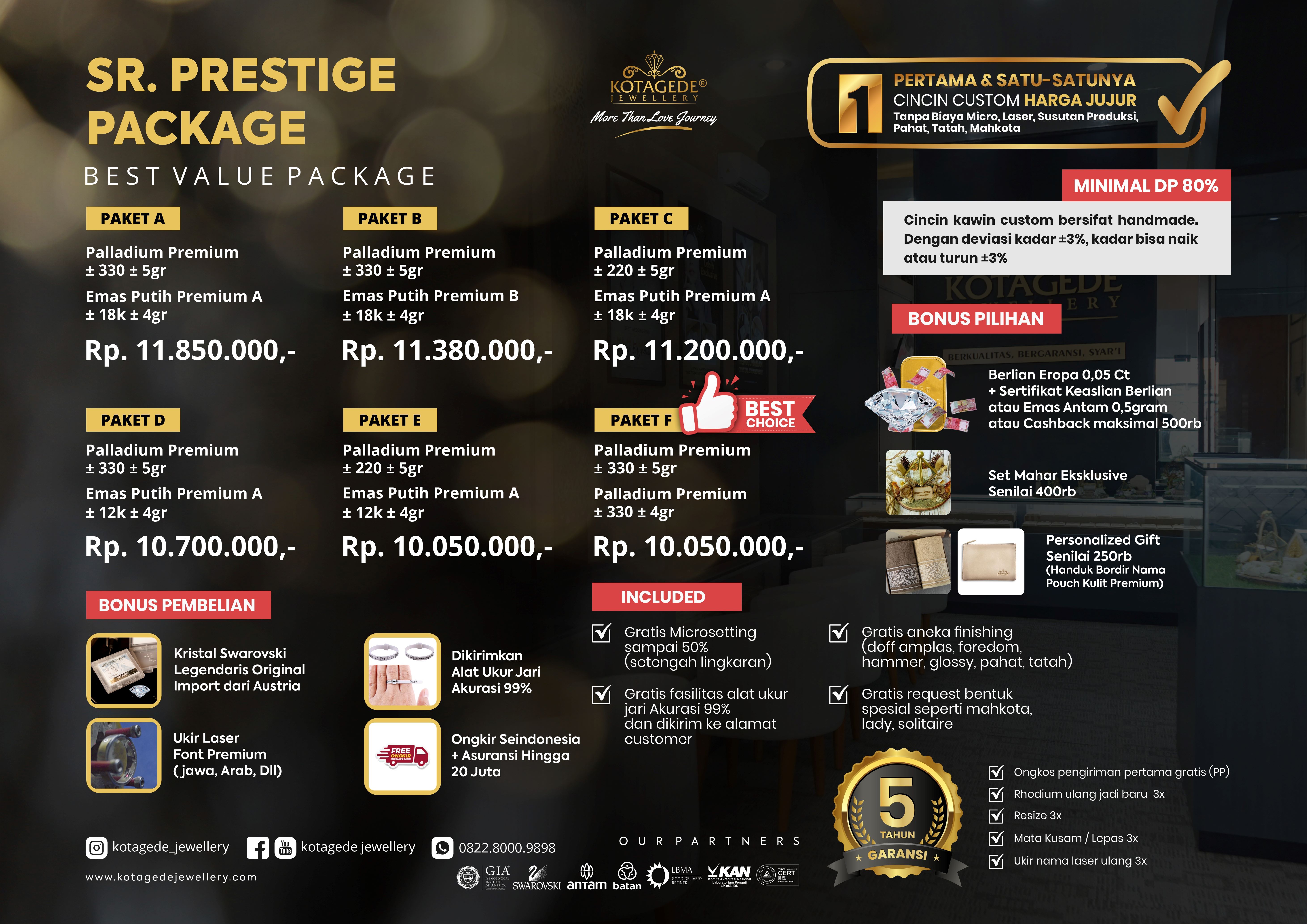 Foto vendor JEWELLERY KOTAGEDE JEWELLERY Paket Sr. Prestige Package 