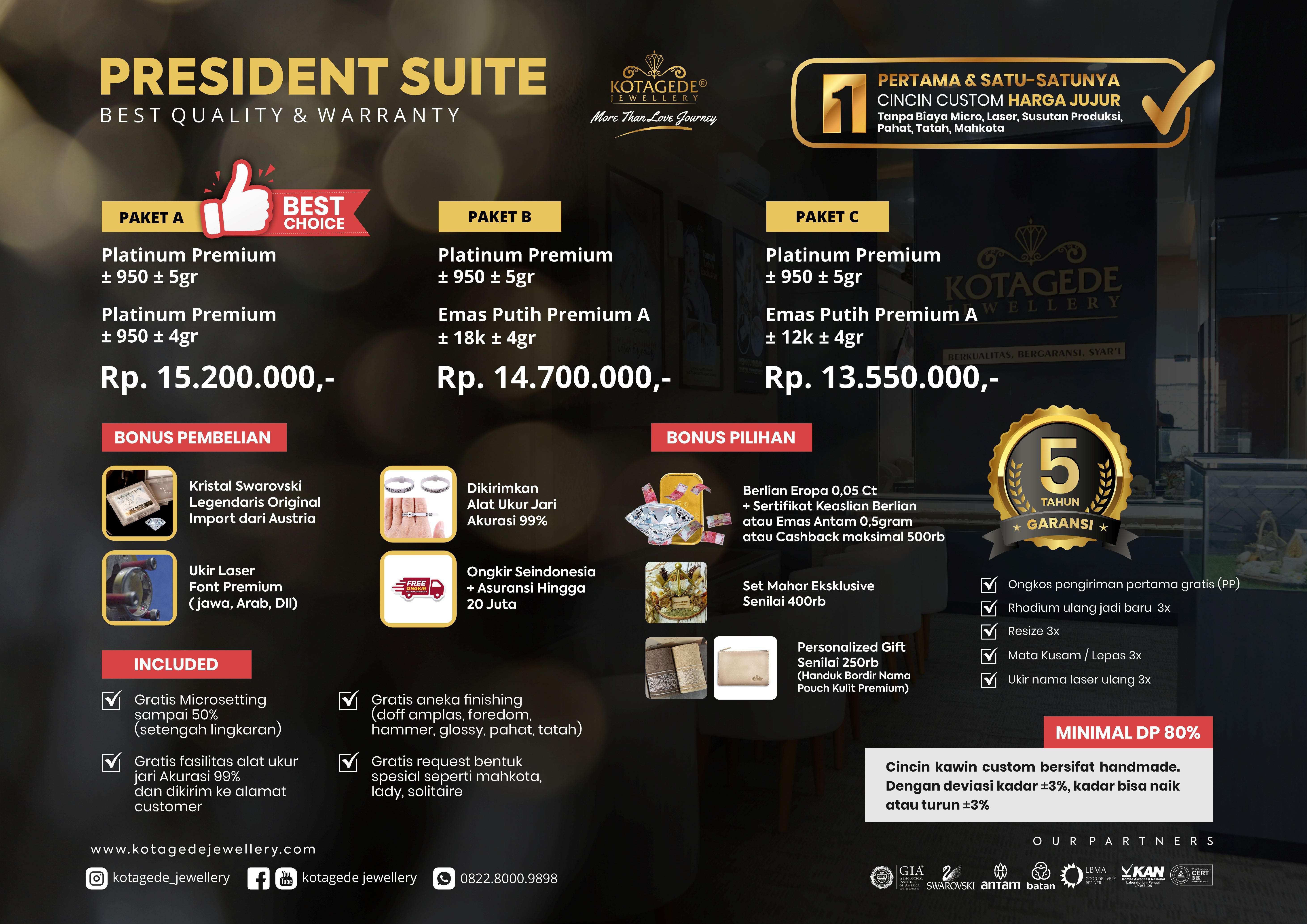 Foto vendor JEWELLERY KOTAGEDE JEWELLERY Paket President Suite 