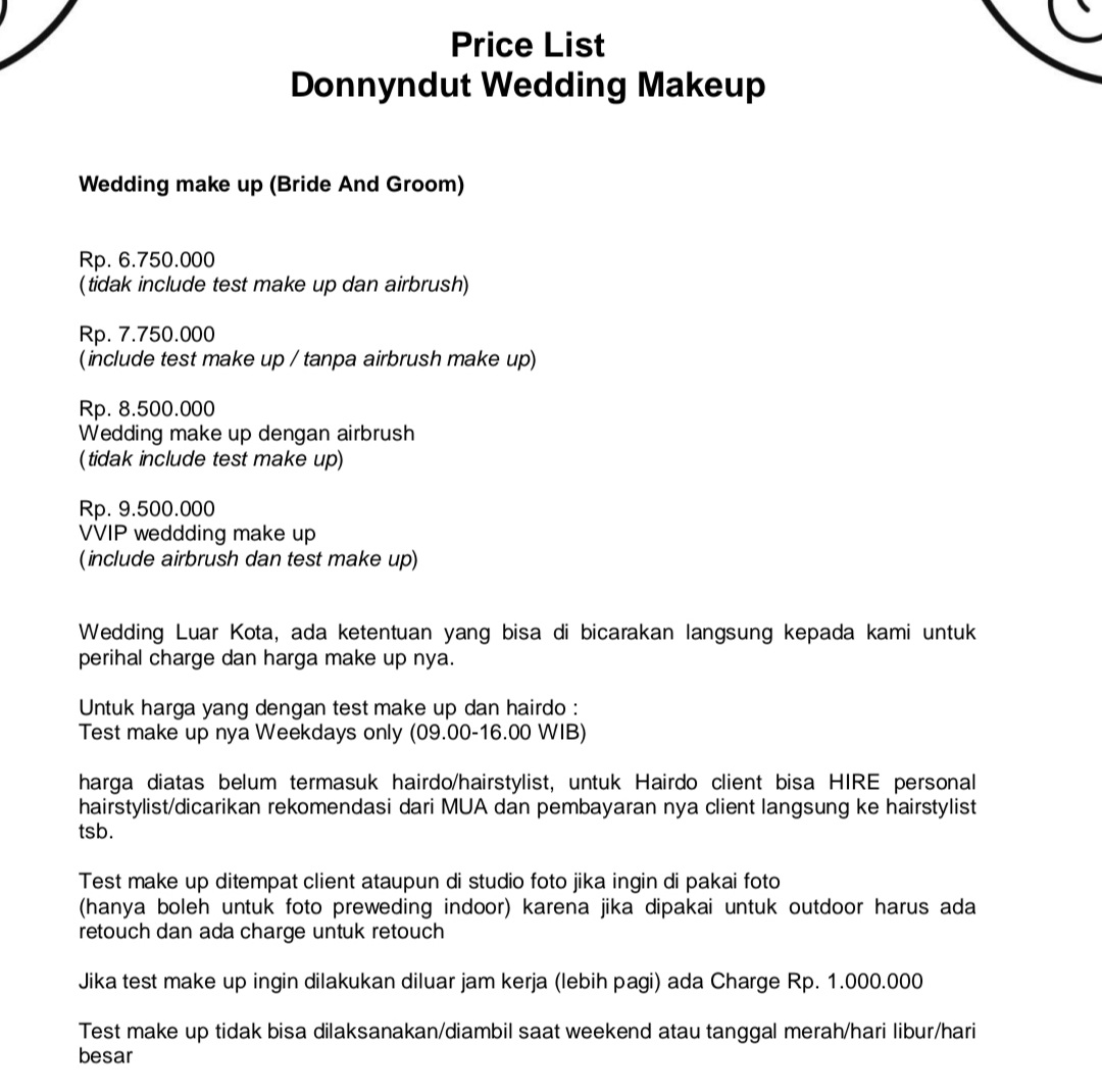 Foto vendor MUA Donnydut Paket Include test make up tapa airbrush 
