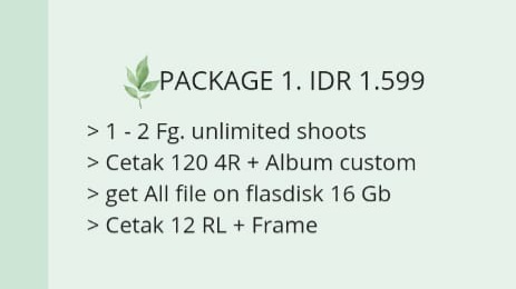Foto vendor FOTO Arbano Photography Paket Paket 1 