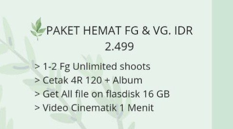 Foto vendor FOTO Arbano Photography Paket Paket Hemat FG & VG 