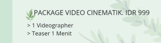 Foto vendor FOTO Arbano Photography Paket Paket Cinematic 