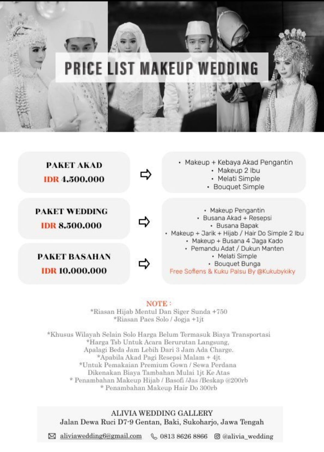 Foto vendor MUA Alivia wedding Paket Paket Basahan 