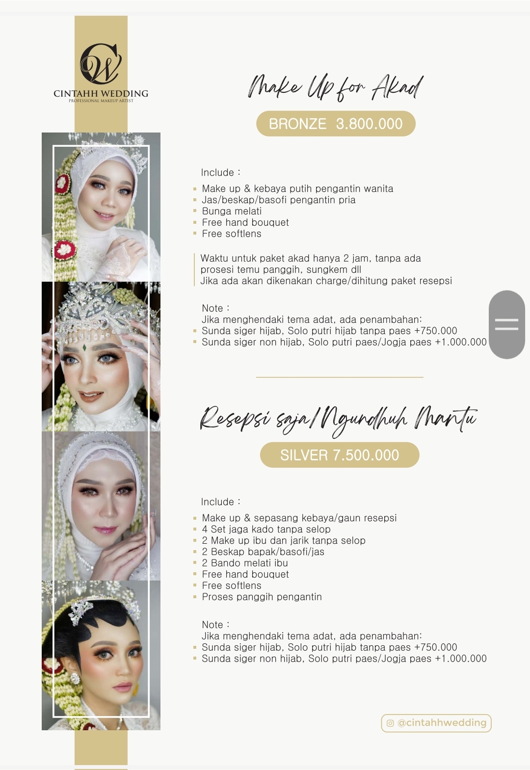 Foto vendor MUA Cintahh Wedding Paket Akad Bronze 