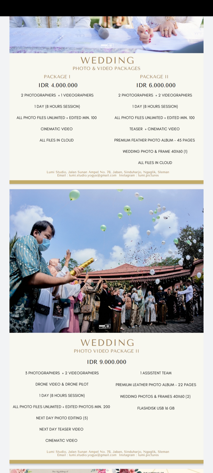 Foto vendor FOTO LUMI PICTURE Paket WEDDING 2+VIDEO 