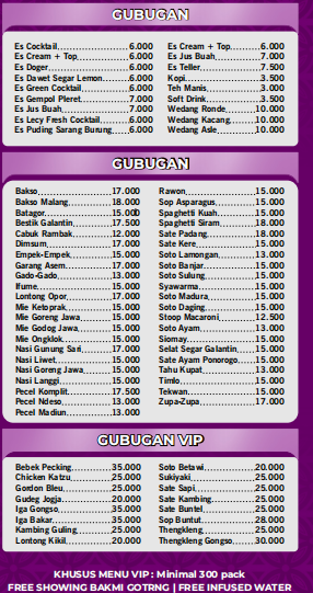 Foto vendor KATERING Kino katering Paket Gubukan (minuman) 