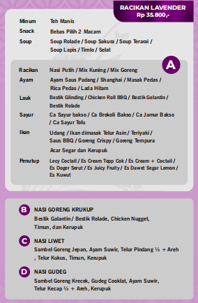 Foto vendor KATERING Kino katering Paket Racikan Lavender 