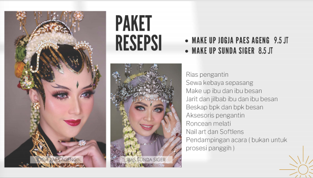 Foto vendor MUA Adinagta Paket make up resepsi paes ageng 