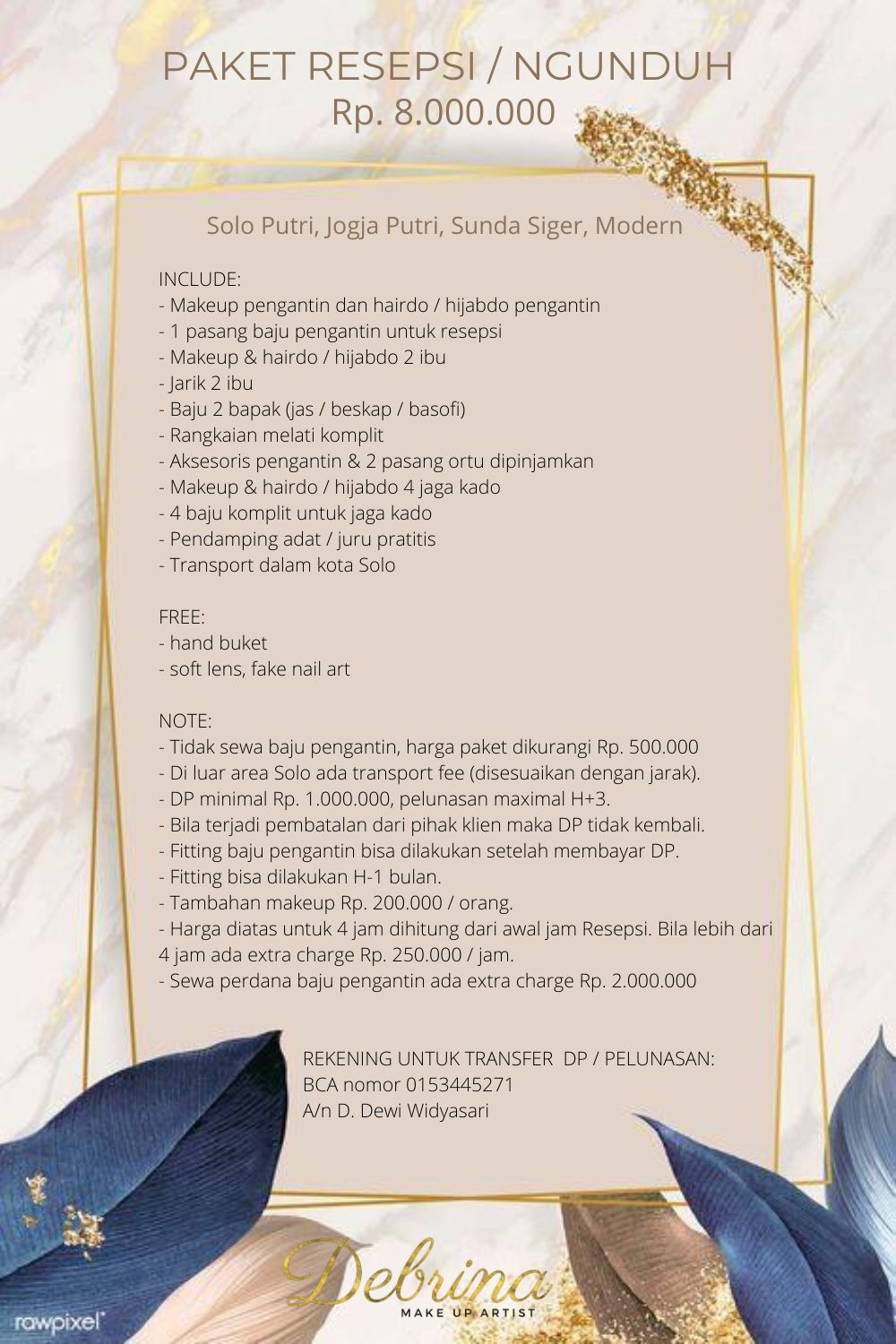 Foto vendor MUA Debrina MUA Paket Paket Resepsi / Ngunduh Mantu 