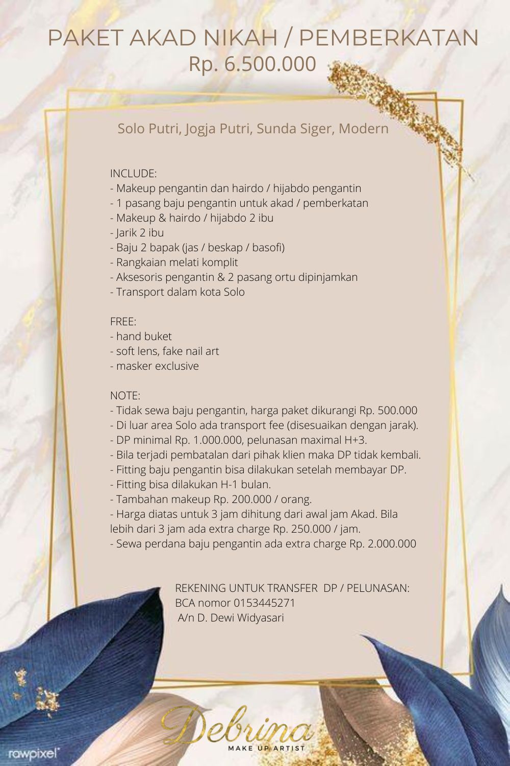 Foto vendor MUA Debrina MUA Paket Paket Akad / Pemberkatan 
