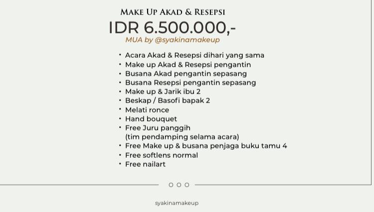 Foto vendor MUA Syakina Make Up Paket Akad Resepsi 