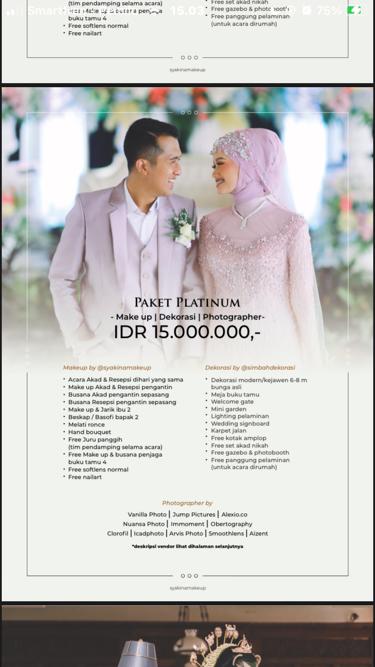 Foto vendor MUA Syakina Make Up Paket Paket Platinum 