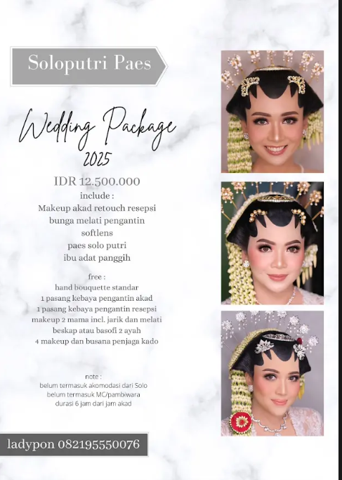 Foto vendor MUA Ladypon MUA Paket Akad resepsi solo putri paes 