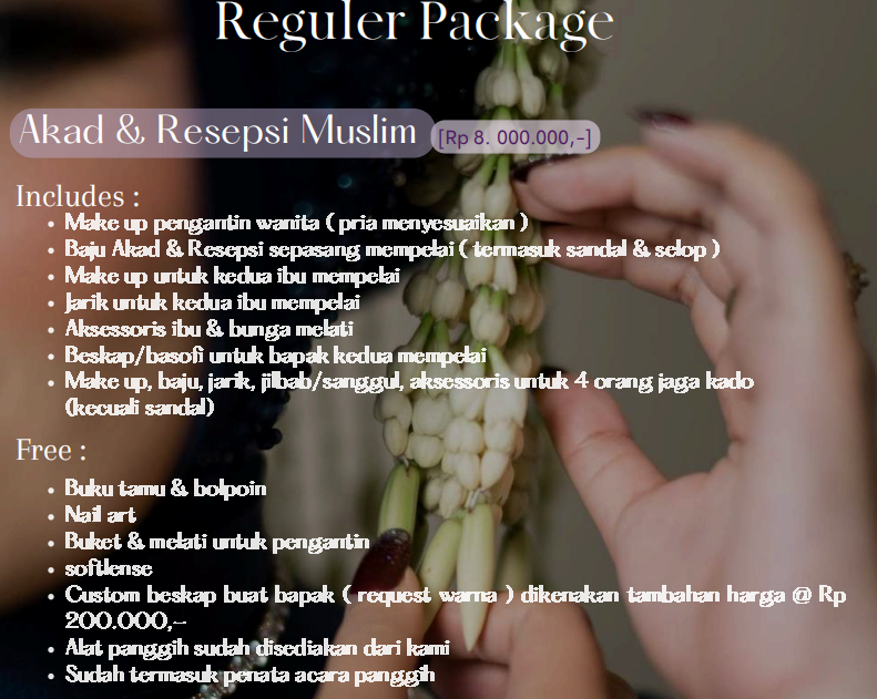 Foto vendor MUA Intan Diandra MUA Paket Akad Resepsi muslim regular package 