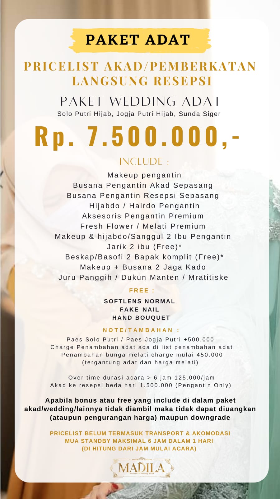 Foto vendor MUA Madila MUA Paket Akad Resepsi Adat 
