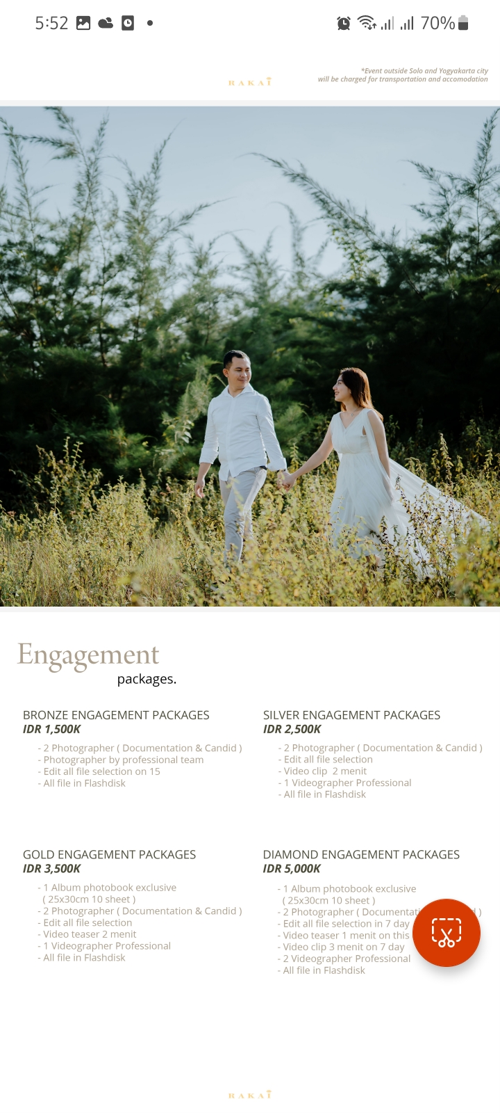 Foto vendor FOTO rakaiphoto Paket Engagement Silver 