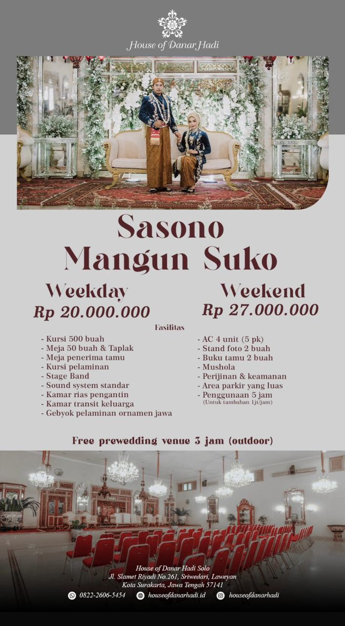 Foto vendor VENUE House of Danar Hadi Paket Sasono Mangunsuko 