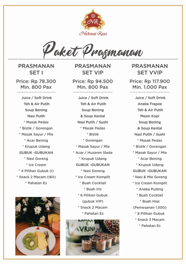 Foto vendor KATERING Niekmat Rasa Paket Prasmanan SET 1 