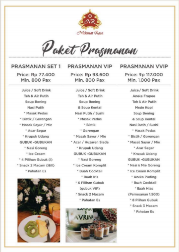 Foto vendor KATERING Niekmat Rasa Paket Prasmanan VVIP 