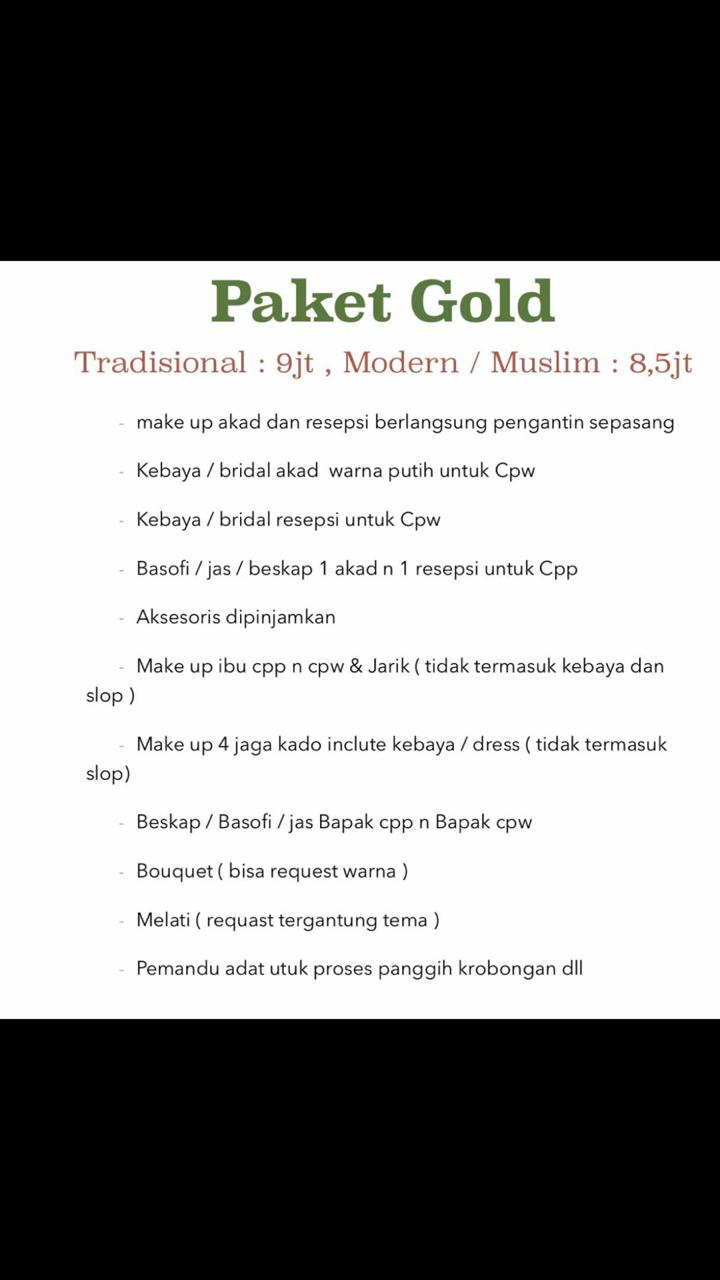 Foto vendor MUA Ria Soenaryo Paket Gold Modern 