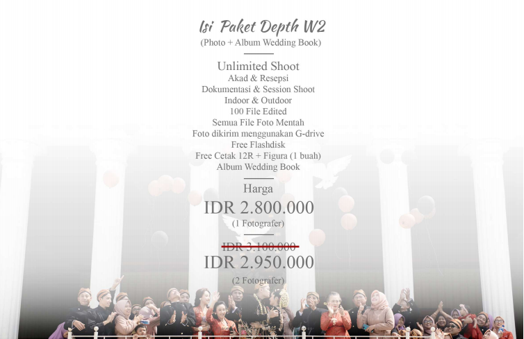 Foto vendor FOTO Depth Wondo Paket Paket Depth W 2 (Medium Bundle)  
