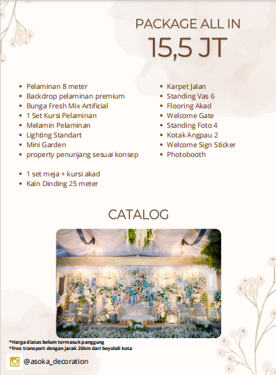 Foto vendor DEKORASI Asoka Dekorasi Paket Package All In 