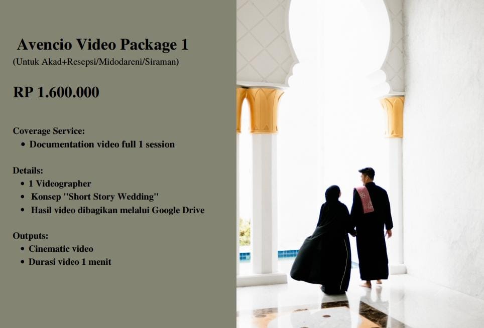 Foto vendor FOTO AVENC.IO Paket Avencio Video Package 1 