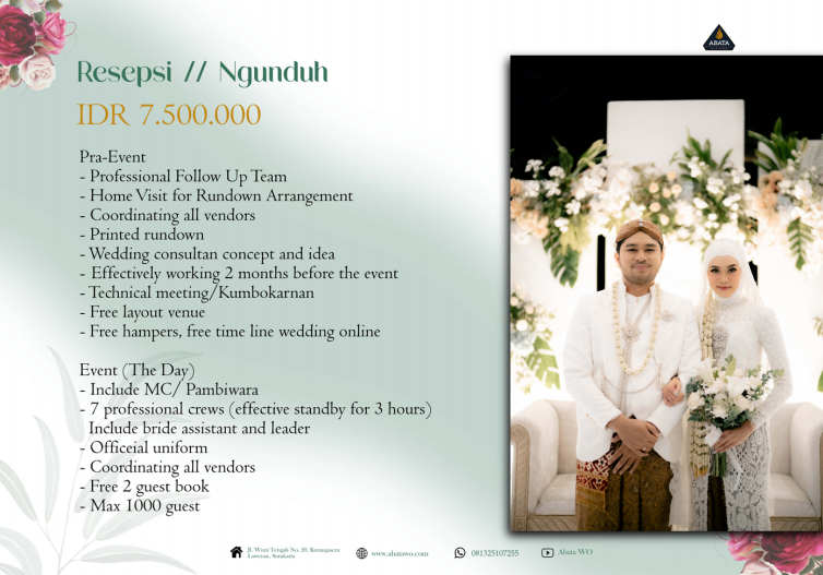 Foto vendor WO ABATA WO PRICELIST Paket RESEPSI/ NGUNDUH MANTU  