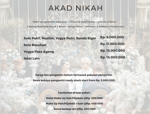 Foto vendor MUA AMITHYA SARI Paket akad nikah solo basahan 