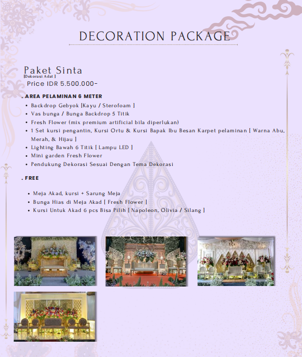 Foto vendor DEKORASI Diandra Decoration Paket Paket Sinta 