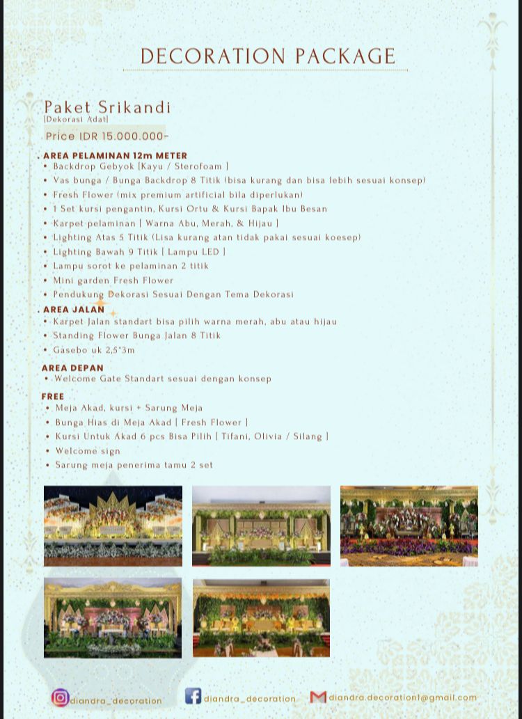 Foto vendor DEKORASI Diandra Decoration Paket Paket Srikandi 