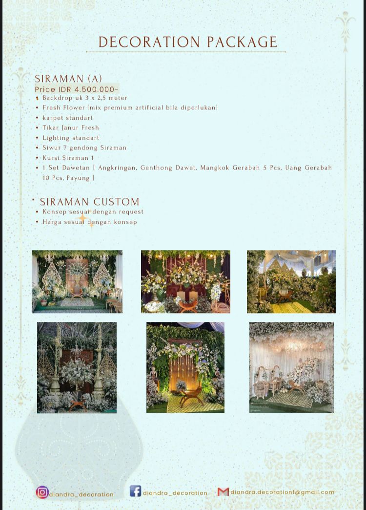 Foto vendor DEKORASI Diandra Decoration Paket Siraman 