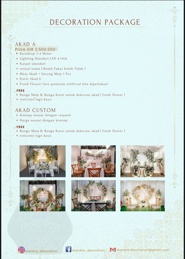 Foto vendor DEKORASI Diandra Decoration Paket Akad A 