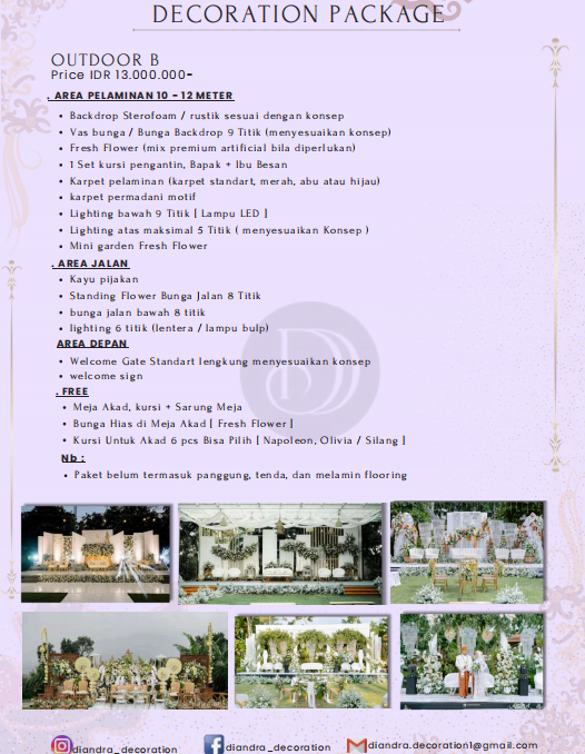 Foto vendor DEKORASI Diandra Decoration Paket Outdoor B 