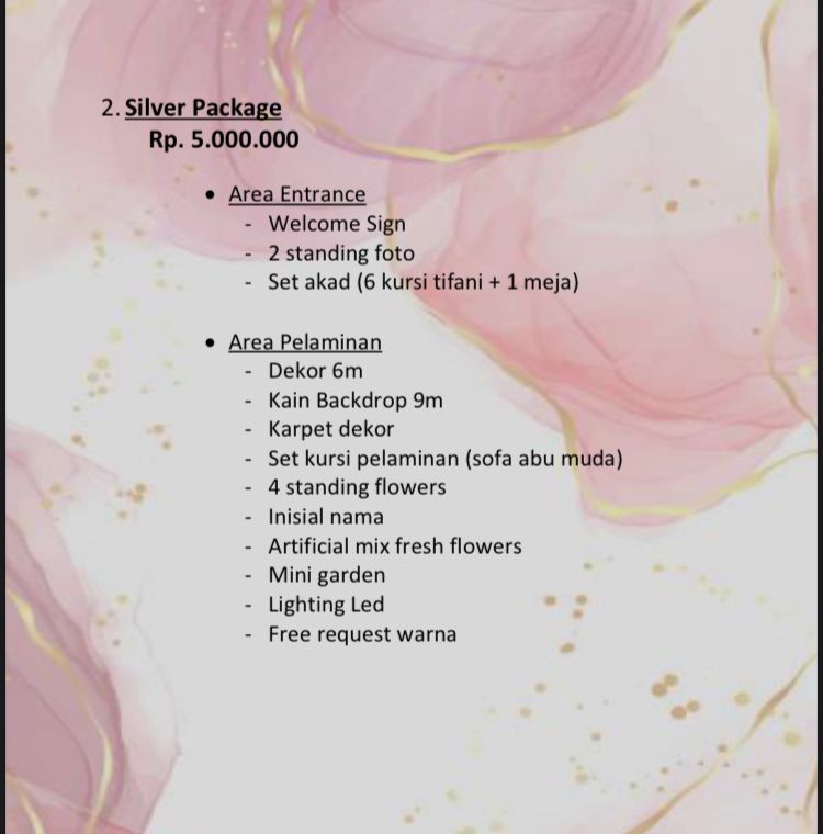 Foto vendor DEKORASI Ray Deco Paket .Silver Package 