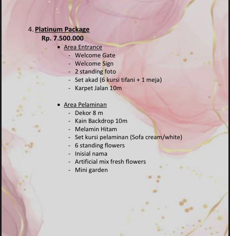 Foto vendor DEKORASI Ray Deco Paket Platinum Package 