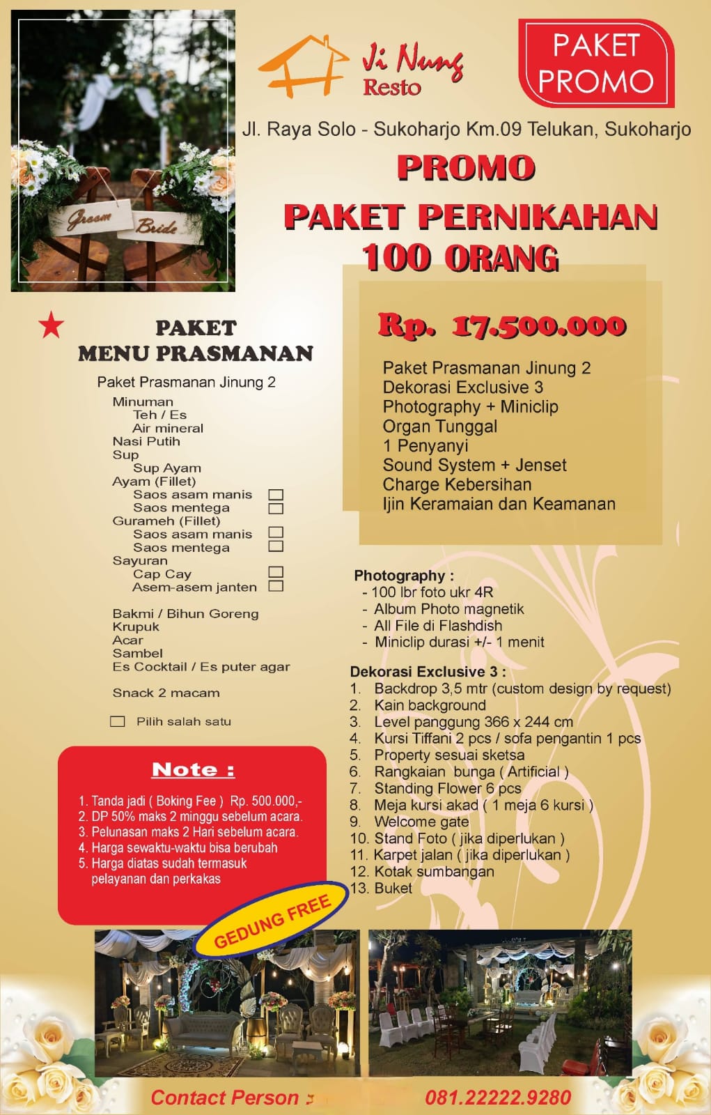 Foto vendor VENUE Jinung Resto Paket Paket Pernikahan 