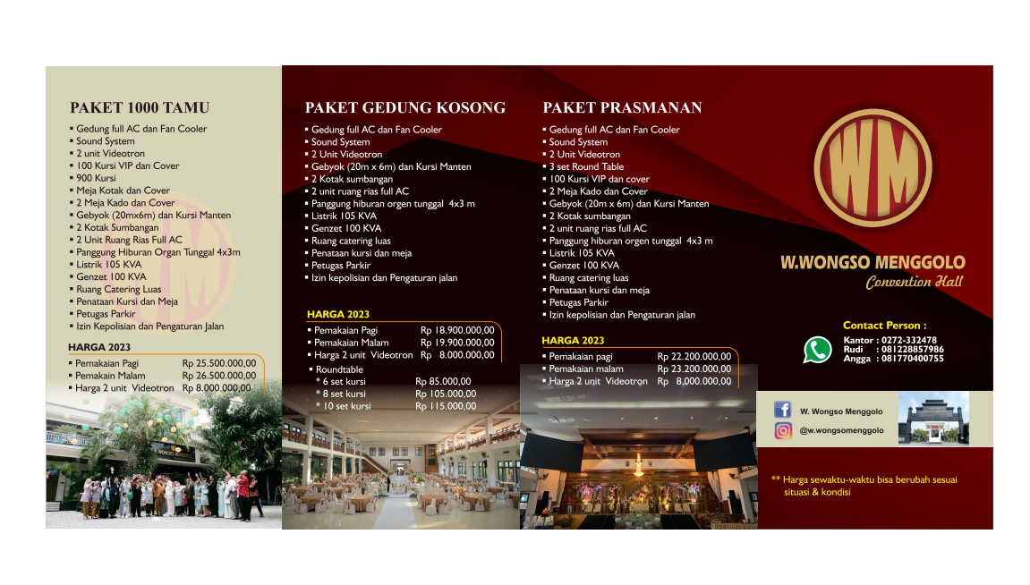 Foto vendor VENUE Gedung Wongso Menggolo Klaten Paket Paket Prasmanan 