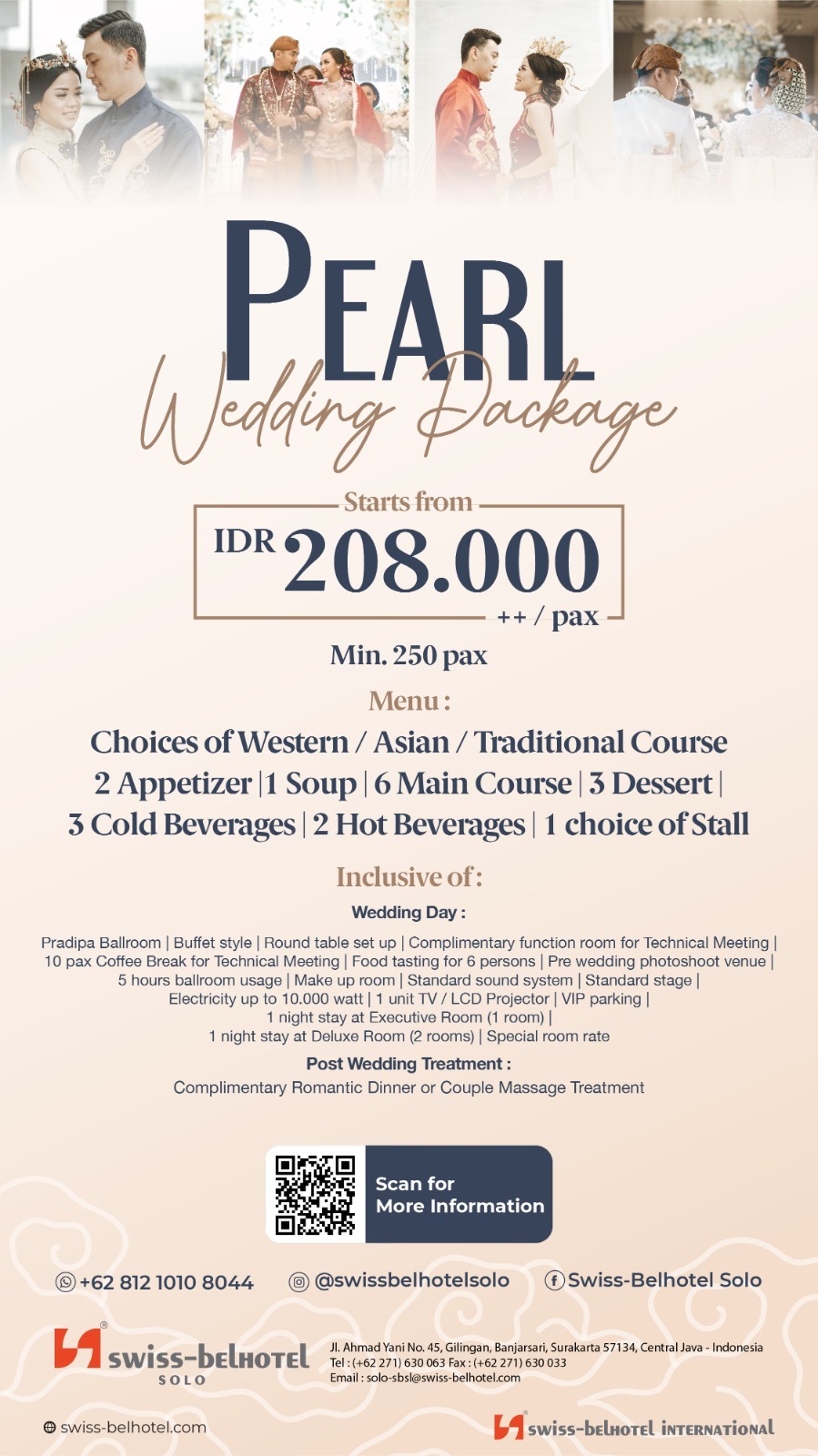 Foto vendor VENUE Swissbel Hotel Paket Pearl Wedding Package 