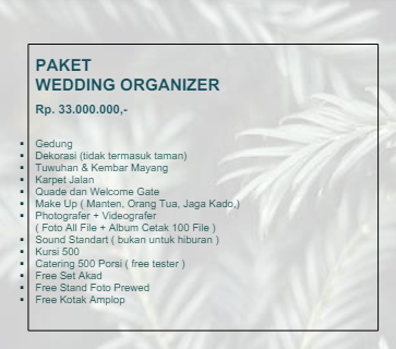 Foto vendor VENUE GEDUNG DIPONEGORO Paket PAKET WEDDING ORGANIZER 