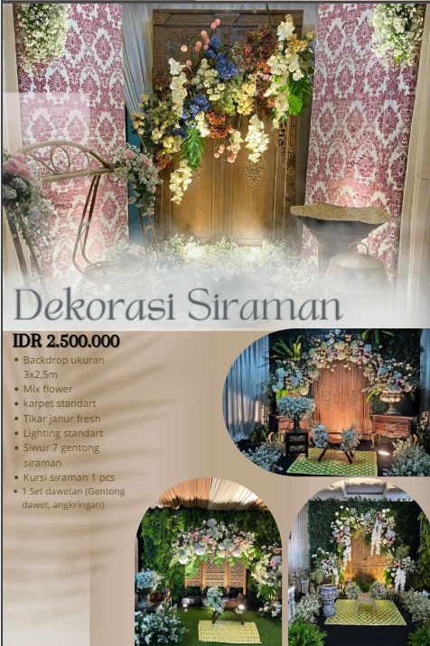 Foto vendor DEKORASI Margo Mulyo Decoration Paket Dekorasi Siraman 1 