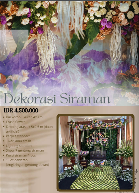 Foto vendor DEKORASI Margo Mulyo Decoration Paket Dekorasi Siraman 3 